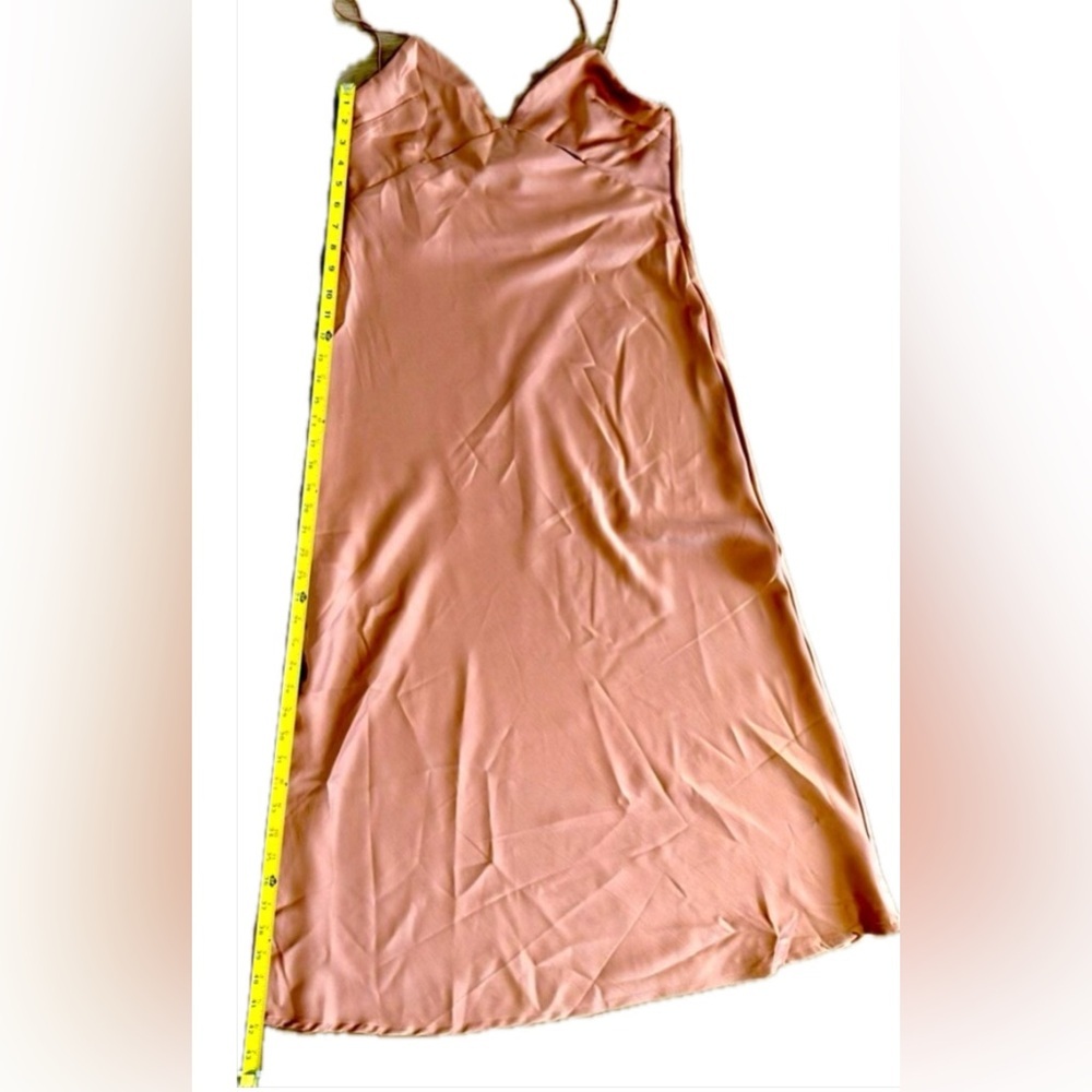 Women’s Maxi Dress Sz Large Strappy Open Back Side Slit Cameo - Picture 8 of 11